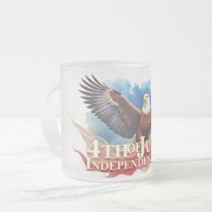 Tasse Givré 4 juillet Aigle – Conception d'art patriotique