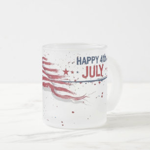 Tasse Givré 4 juillet - Drapeau américain artistique éclabouss