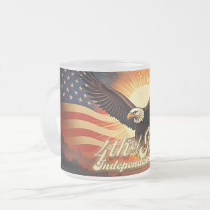 Tasse Givré 4 juillet – Hommage majestueux à l'aigle et aux fe