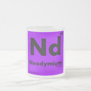 Tasse Givré 60 Tableau du néodyme   des éléments périodiqu