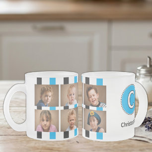 Tasse Givré 6 nom initial noir bleu photo