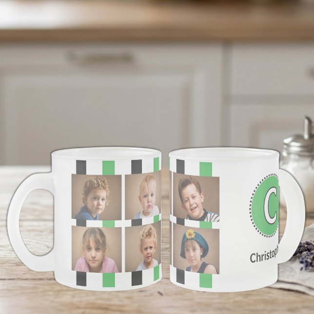 Tasse Givré 6 nom initial noir vert (Créateur téléchargé)