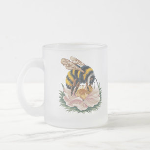 Tasse Givré Abeille à miel sur fleur 