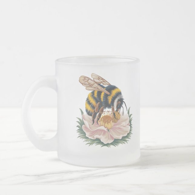 Tasse Givré Abeille à miel sur fleur  (Gauche)