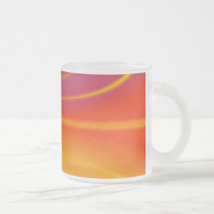 Tasse Givré Abstraite perruque orange en verre givrée