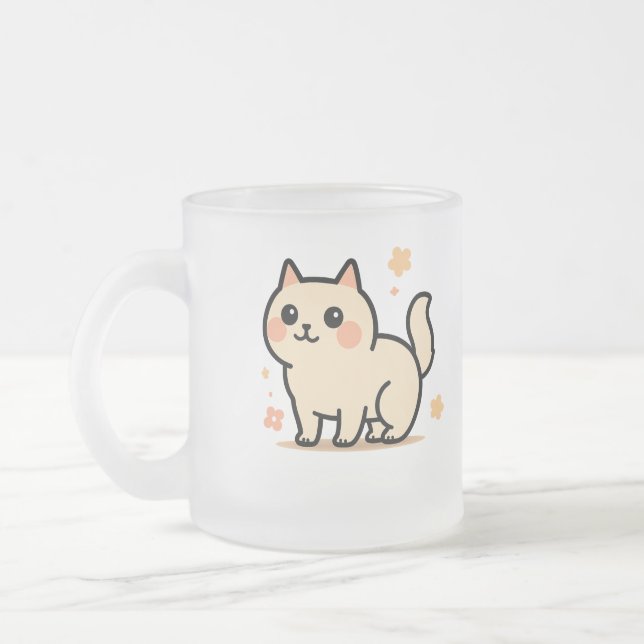 Tasse Givré  Adorable Cartoon Kitty Gift for Cat Lovers (Gauche)