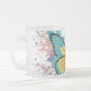 Tasse Givré Ailes de couleur - Vibrant Papillon Splash Art