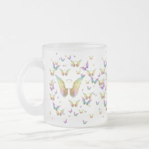 Tasse Givré Ailes et halos d'ange d'arc-en-ciel