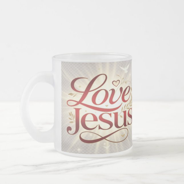 Tasse Givré Aime Jésus (Gauche)