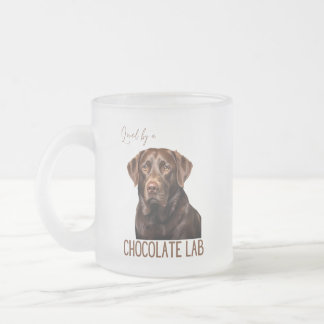 Tasse Givré Aimé par un amateur de chien labrador chocolat 