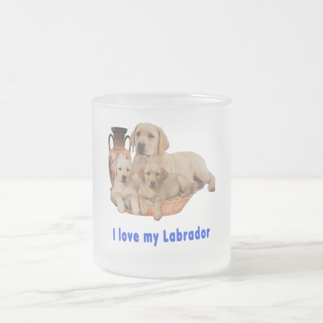 Tasse Givré Aimez mon Labrador (Centre)