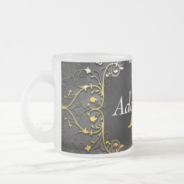 Tasse Givré Ajouter votre nom et votre initiale (Gauche)