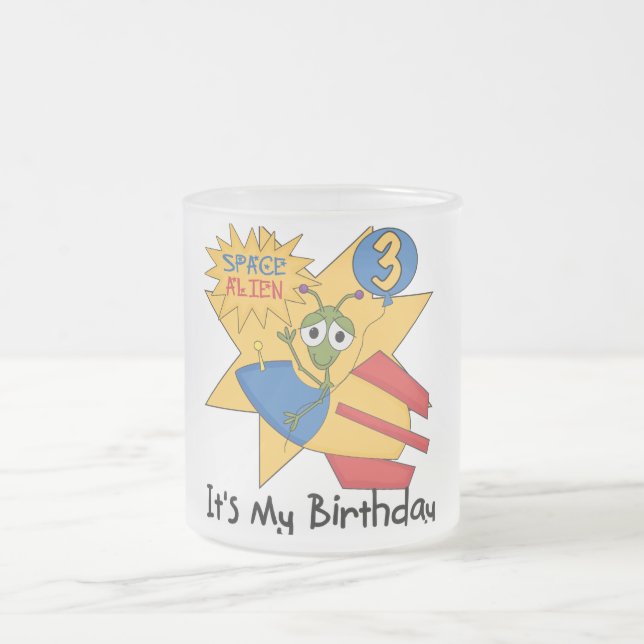 Tasse Givré Alien spatial 3ème anniversaire Tshirts et cadeaux (Centre)