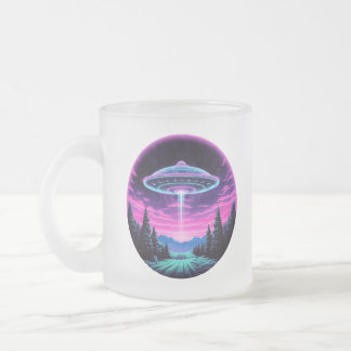 Tasse Givré Alien vaisseau spatial rétro futuriste