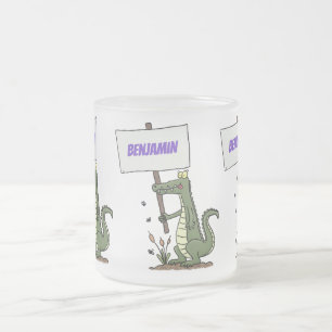 Tasse Givré Aligator de crocodile drôle avec dessin animé
