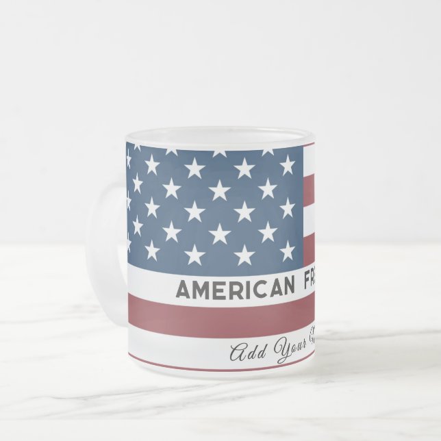 Tasse Givré American Freedom Personalized Name (Devant gauche)