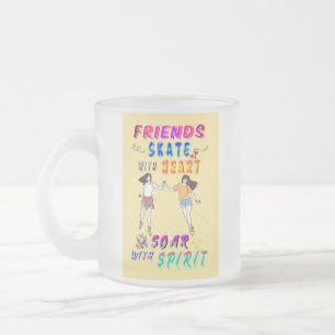 Tasse Givré Amis Drinkwar Faire du Skate Avec Coeur S'Envole A