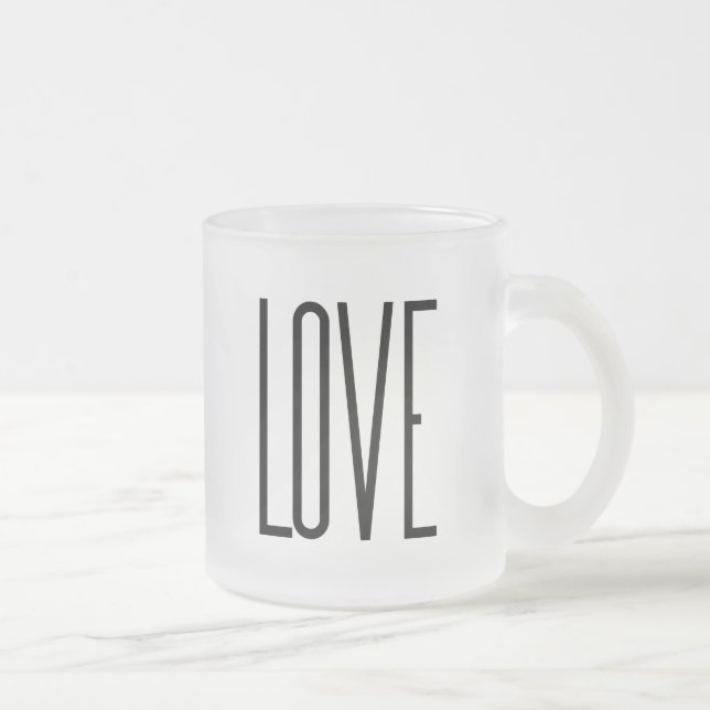 Tasse Givré Amour frais - conception graphique minimaliste (Droit)