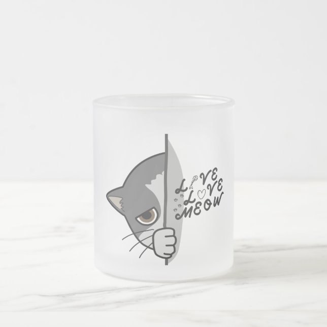 Tasse Givré amour miow design amoureux des chats #catlover #ca (Centre)