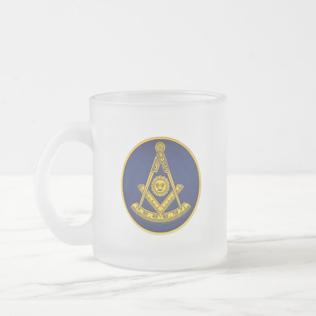 Tasse Givré Ancien Maître Freemason Carré et Compass Masonic (Gauche)