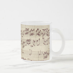 Tasse Givré Anciennes Notes de Musique - Partition de Bach