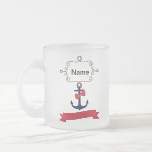 Tasse Givré Ancre cadre de corde marine marine voyage maritime