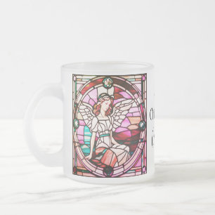 Tasse Givré Ange de Noël Vitrail rouge Fenêtre
