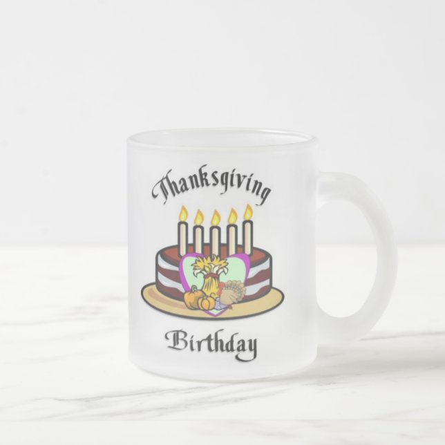 Tasse Givré Anniversaire de thanksgiving (Droit)