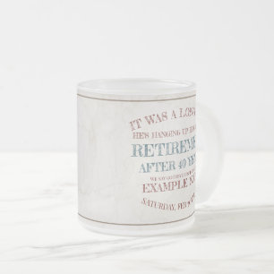 Tasse Givré Annonce de retraite avec de vieilles bottes V2.0
