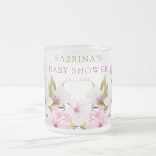 Tasse Givré Aquarelle Cerisier Fleur C'est Baby shower fille