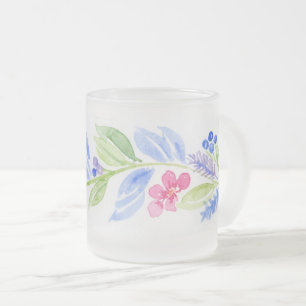 Tasse Givré Aquarelle Floral Pastels