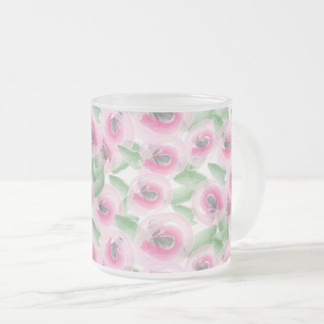 Tasse Givré Aquarelle florale (Devant droit)