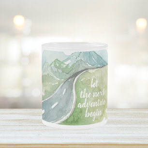 Tasse Givré Aquarelle Nature Commençons la prochaine aventure