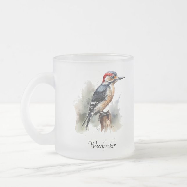 Tasse Givré Aquarelle Woodland Pic, coutume (Gauche)