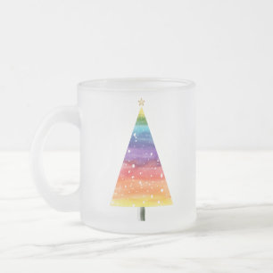 Tasse Givré Arbre de Noël arc-en-ciel