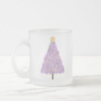 Arbre de noël de parties scintillant violette