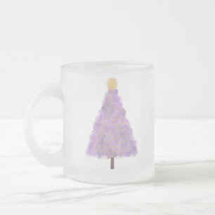 Tasse Givré Arbre de noël de parties scintillant violette