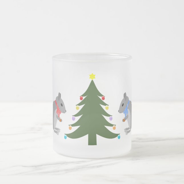 Tasse Givré Arbre de Noël décorant les écureuils (Centre)