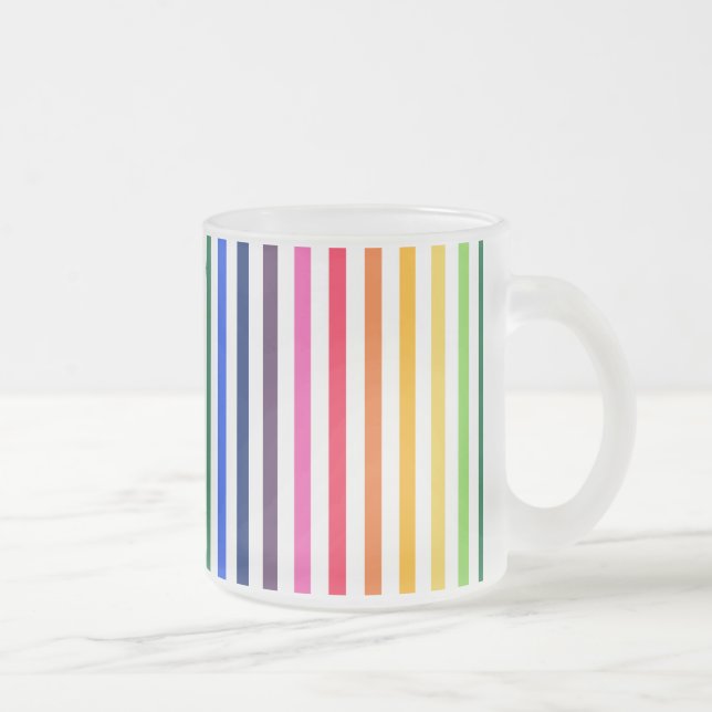 Tasse Givré Arc-en-ciel et rayures blanches (Droit)