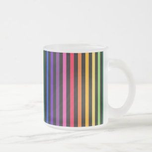 Tasse Givré Arc-en-ciel et rayures noires