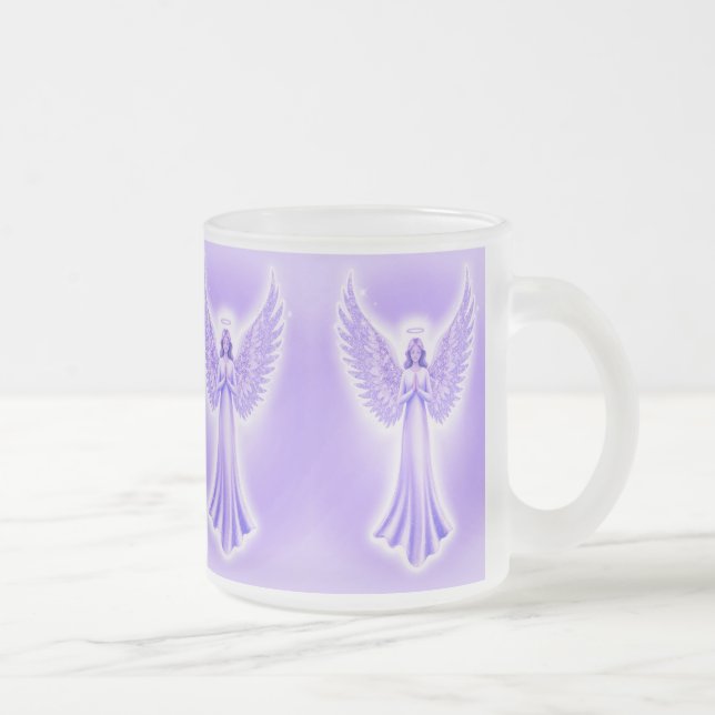 Tasse Givré Archangel Zadkiel Noël Violet Et Blanc (Droit)