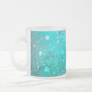 Tasse Givré Arrière - plan à huile Turquoise de la menthe