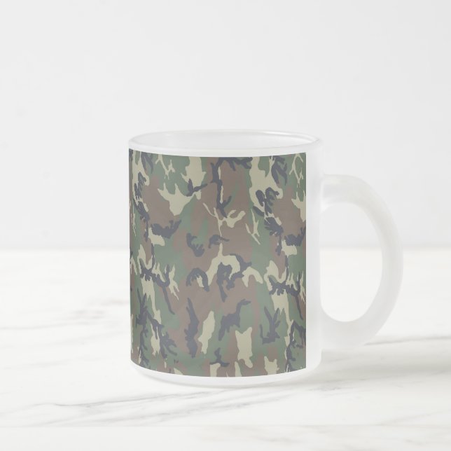 Tasse Givré Arrière - plan de Camouflage de forêt militaire (Droit)