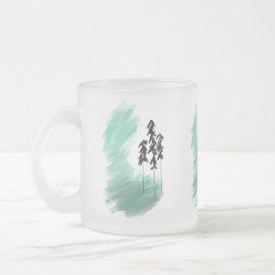Tasse Givré art de l'arbre vert scandinave simple moderne ment