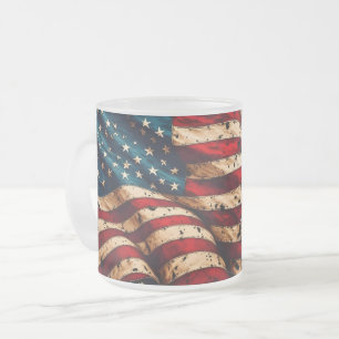 Tasse Givré Art du drapeau américain vintage pour le 4 juillet