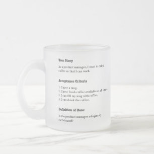 Tasse Givré Article utilisateur de Product Manager Scrum agile