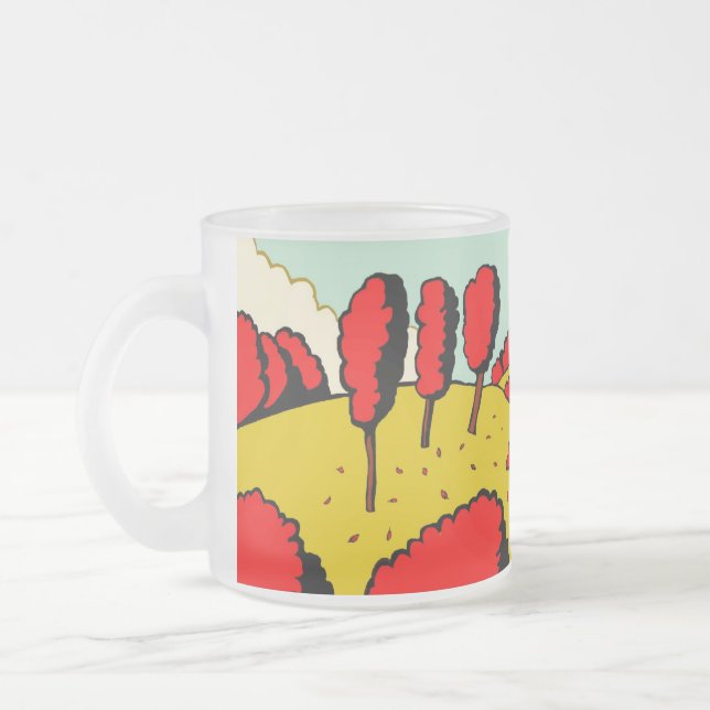 Tasse Givré Automne rouge - Customisé (Gauche)