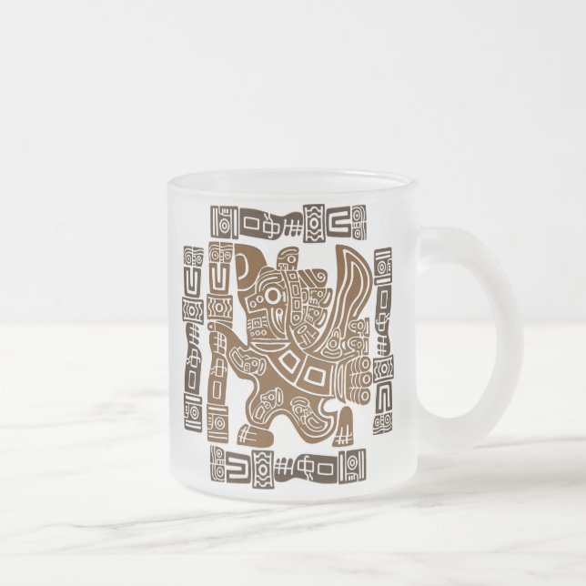 Tasse Givré Aztec Eagle Guerrier Tribal Art antique (Droit)