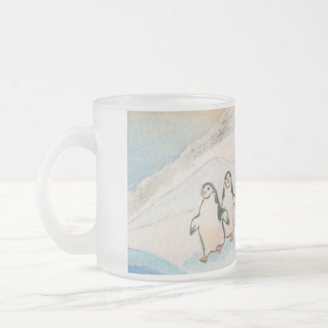 Tasse Givré Balade de pingouin de Kathy Faggella (Gauche)