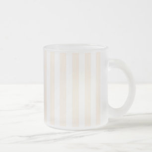 Tasse Givré Bande de bonbons beige et blanche